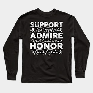 Breast Pink Support Admire Honor Breast Cancer Awareness Long Sleeve T-Shirt